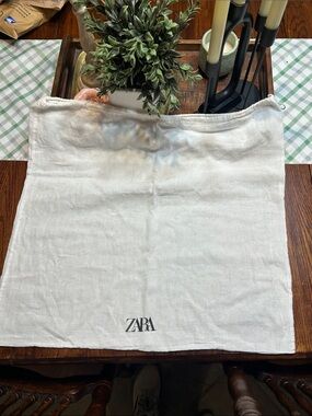 ZARA White Cotton Large Dust bag